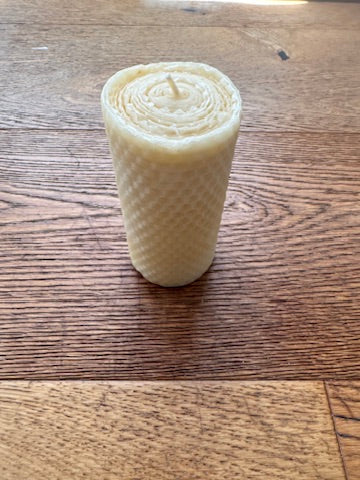 Golden Glow Beeswax Pillar Candle – 4”
