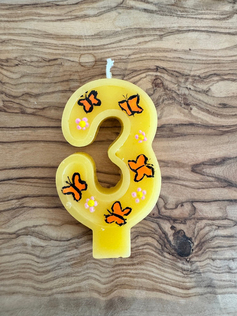 Honey Glow Fancy Beeswax Numbers