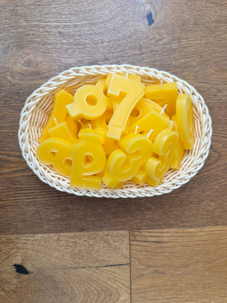 Honey Glow Beeswax Numbers