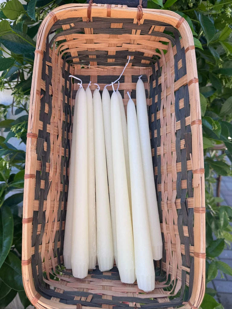 100% Pure California Beeswax Taper Candles - Set of 6