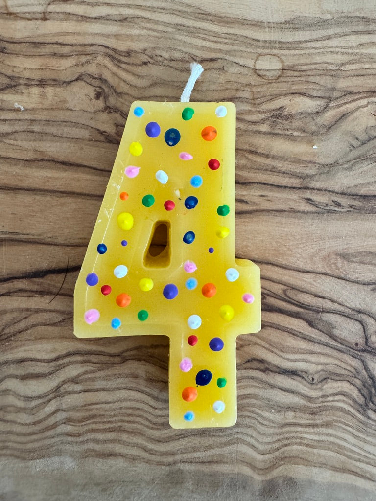 Honey Glow Fancy Beeswax Numbers