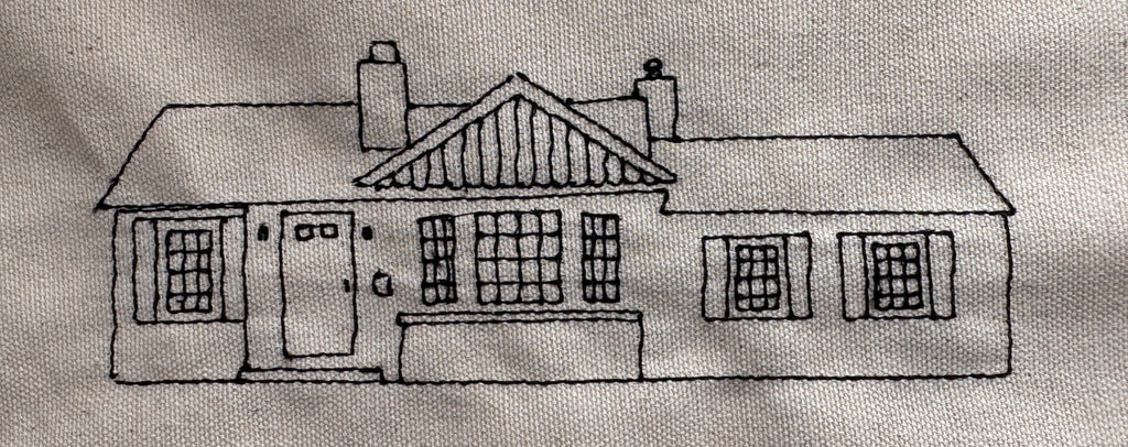 Custom Embroidered House Portrait