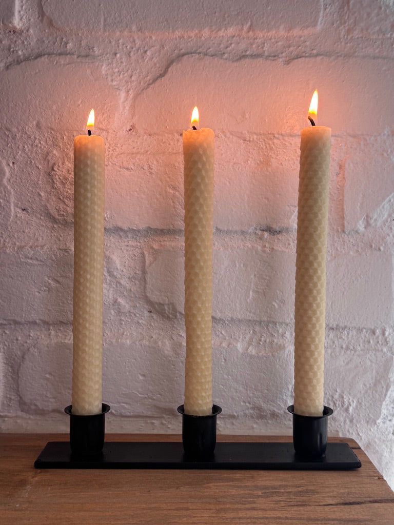 Hand-rolled beeswax candles - Set of 6