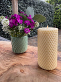 Golden Glow Beeswax Pillar Candle – 4”