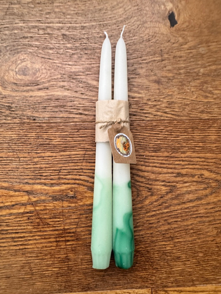 Wild Bloom Dipped Beeswax Tapers