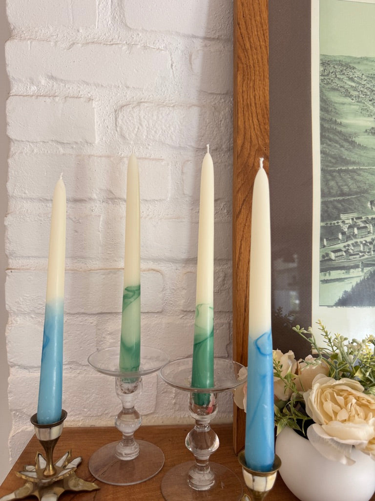 Wild Bloom Dipped Beeswax Tapers