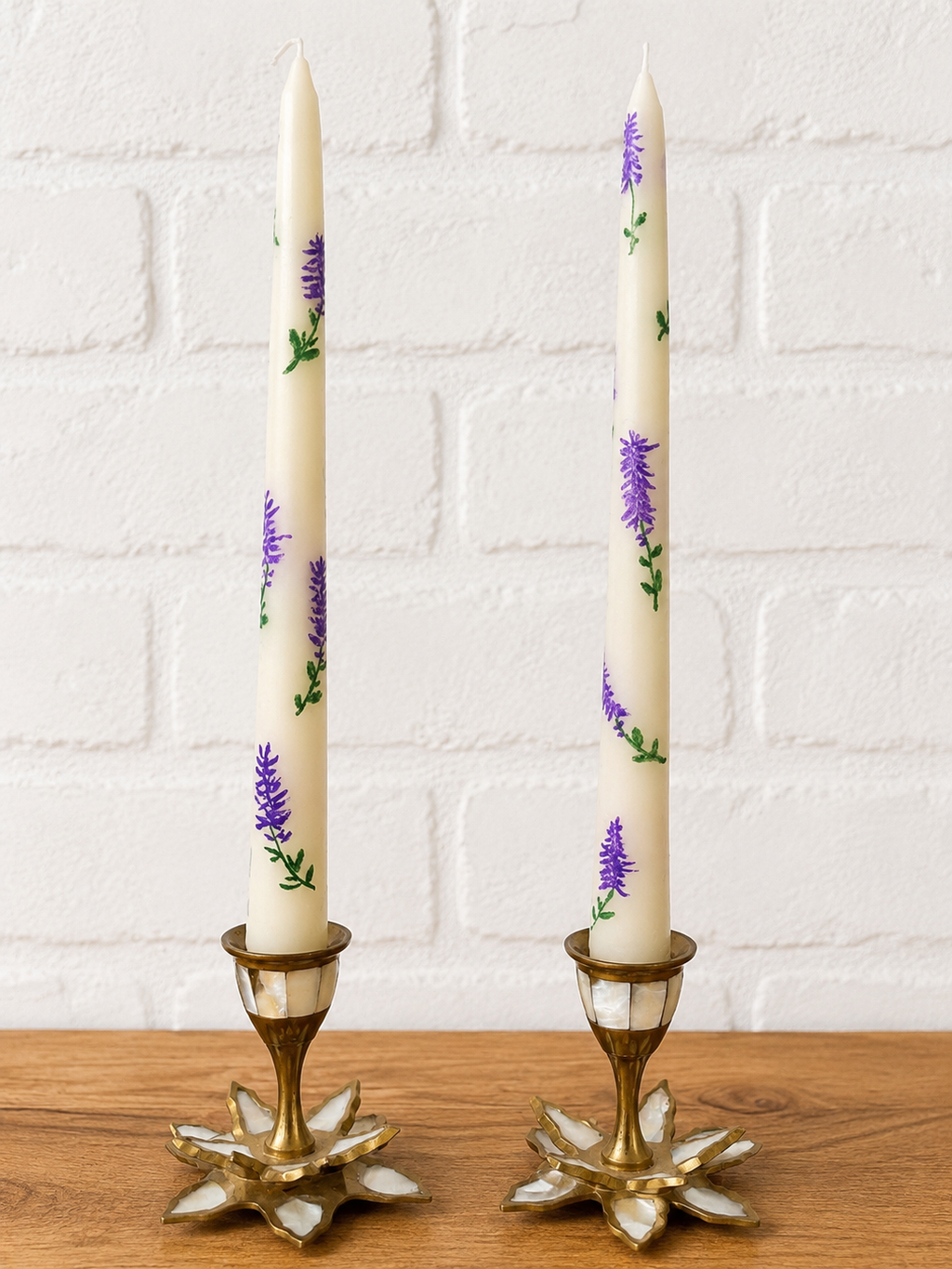 Coastal Bloom Beeswax Tapers