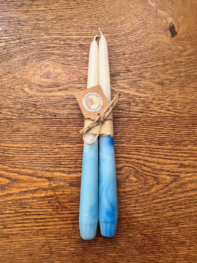 Wild Bloom Dipped Beeswax Tapers