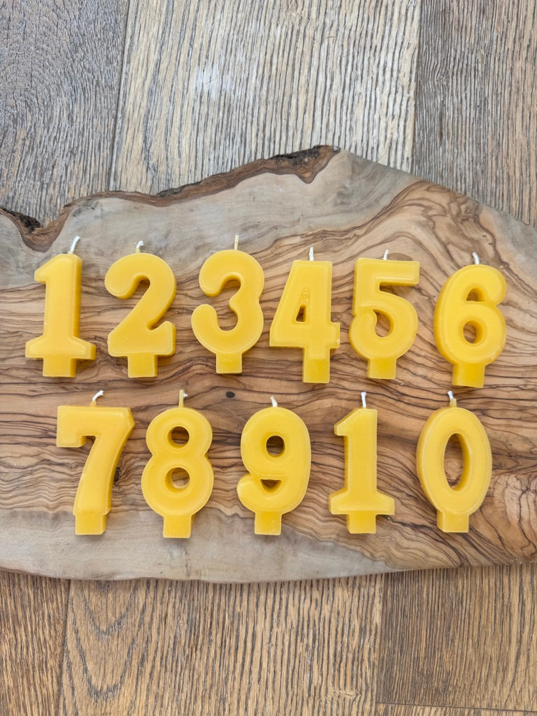 Honey Glow Beeswax Numbers