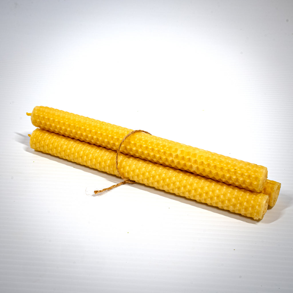 6 Hand-rolled beeswax candles