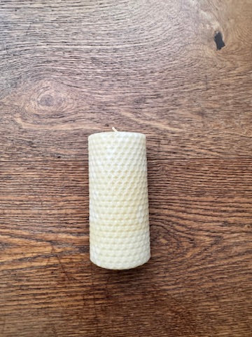 Golden Glow Beeswax Pillar Candle – 4”