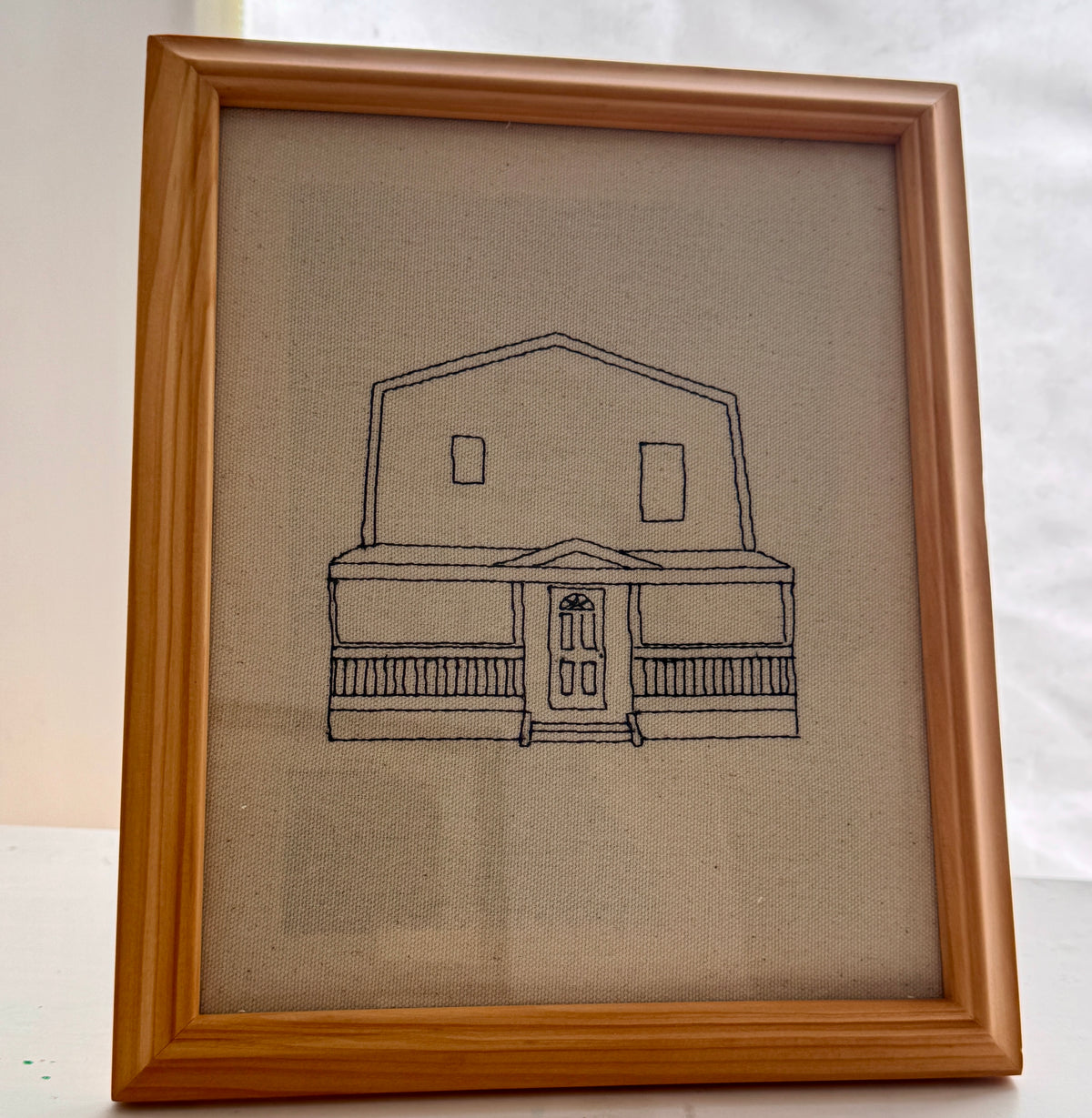 Custom Embroidered House Portrait