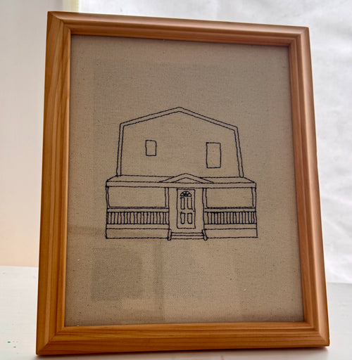 Custom Embroidered House Portrait
